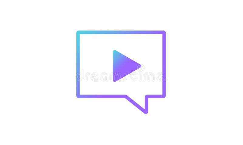 Концепция значка сообщения, концепция значка сообщения развлечений современный значок вектора стиля градиента бесплатная иллюстрация